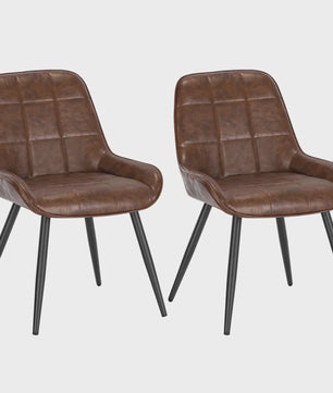 Set van 2 Ergonomische Velvet Eetkamerstoelen - Scandinavisch Design
