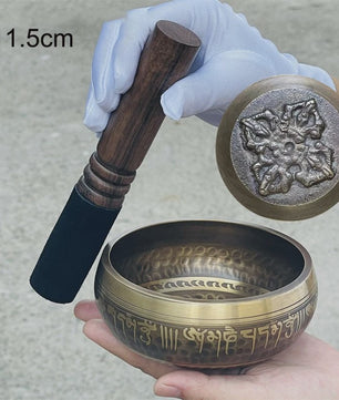 Tibetaanse Zangleiding Kom - Handgemaakte Bronzen Klankschaal voor Meditatie & Sound Healing