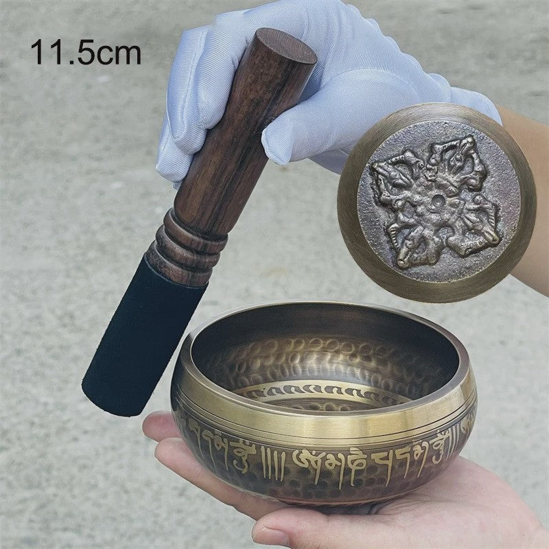 Tibetaanse Zangleiding Kom - Handgemaakte Bronzen Klankschaal voor Meditatie & Sound Healing