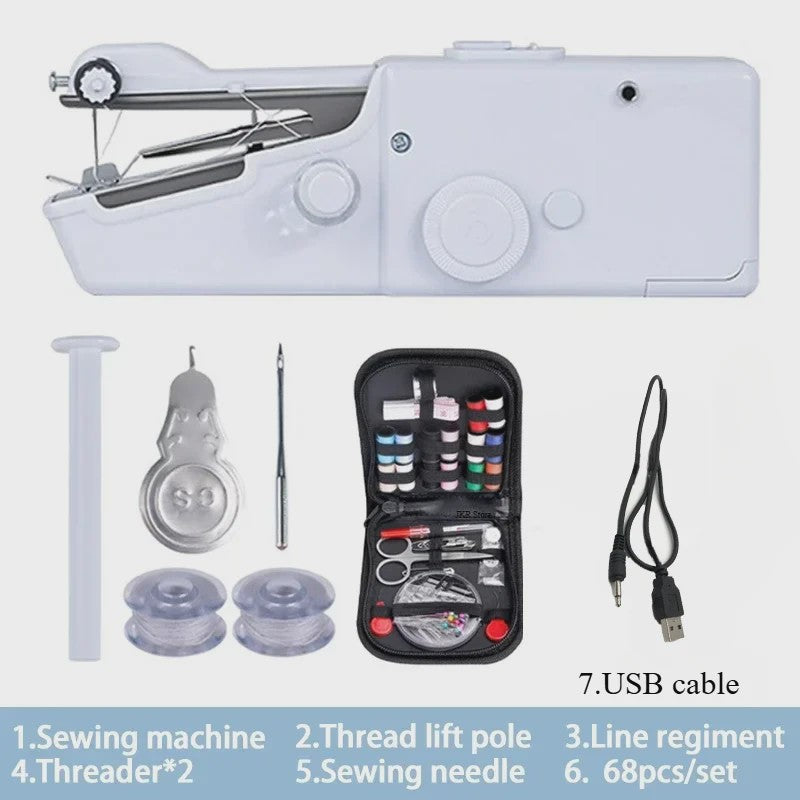 Draagbare Mini Naaimachine - Snel Kleding Repareren & DIY Projecten