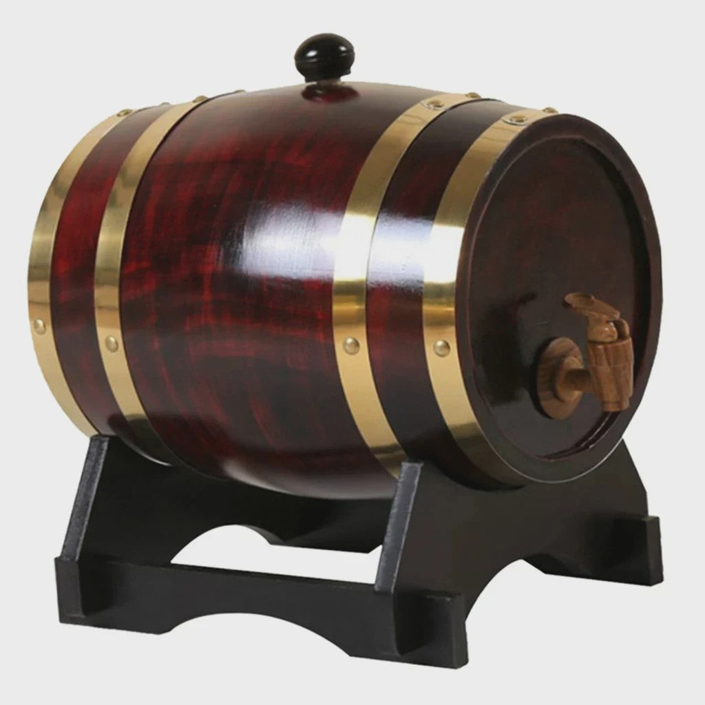 Houten Wijnvat 1L, 1.5L, 3L - Vintage Eiken Vat voor Wijn, Whiskey & Bier - Decoratie