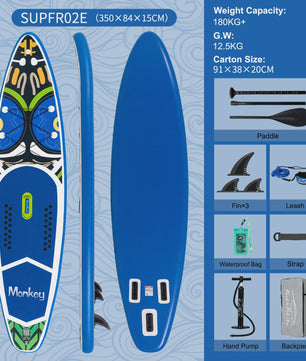 Opblaasbaar SUP Board 320-350cm met Complete Accessoireset - Ideaal voor Volwassenen