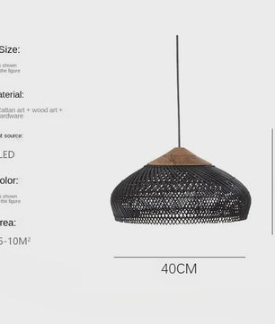 60cm Wabi Sabi Rotan Hanglamp - Japanse Retro Design voor Woonkamer & Eetkamer