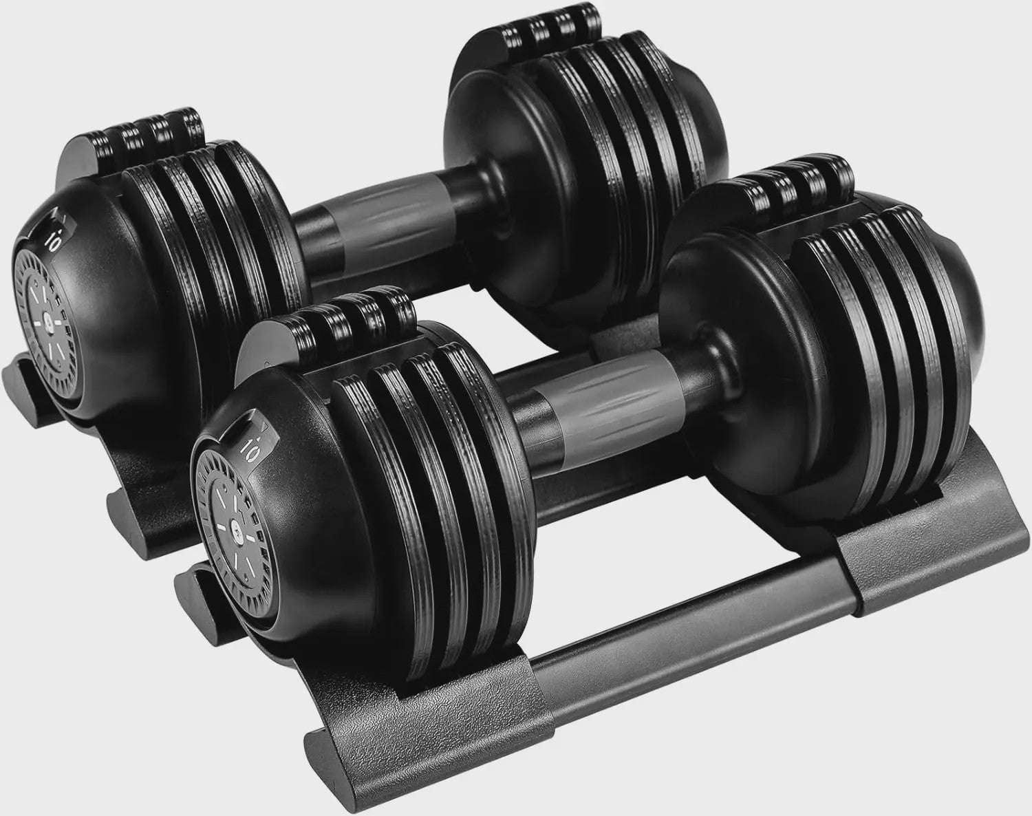 Verstelbare Dumbbells Set 1.5-24 kg met 5 Gewichtsniveaus - Compact en Efficiënt Trainen