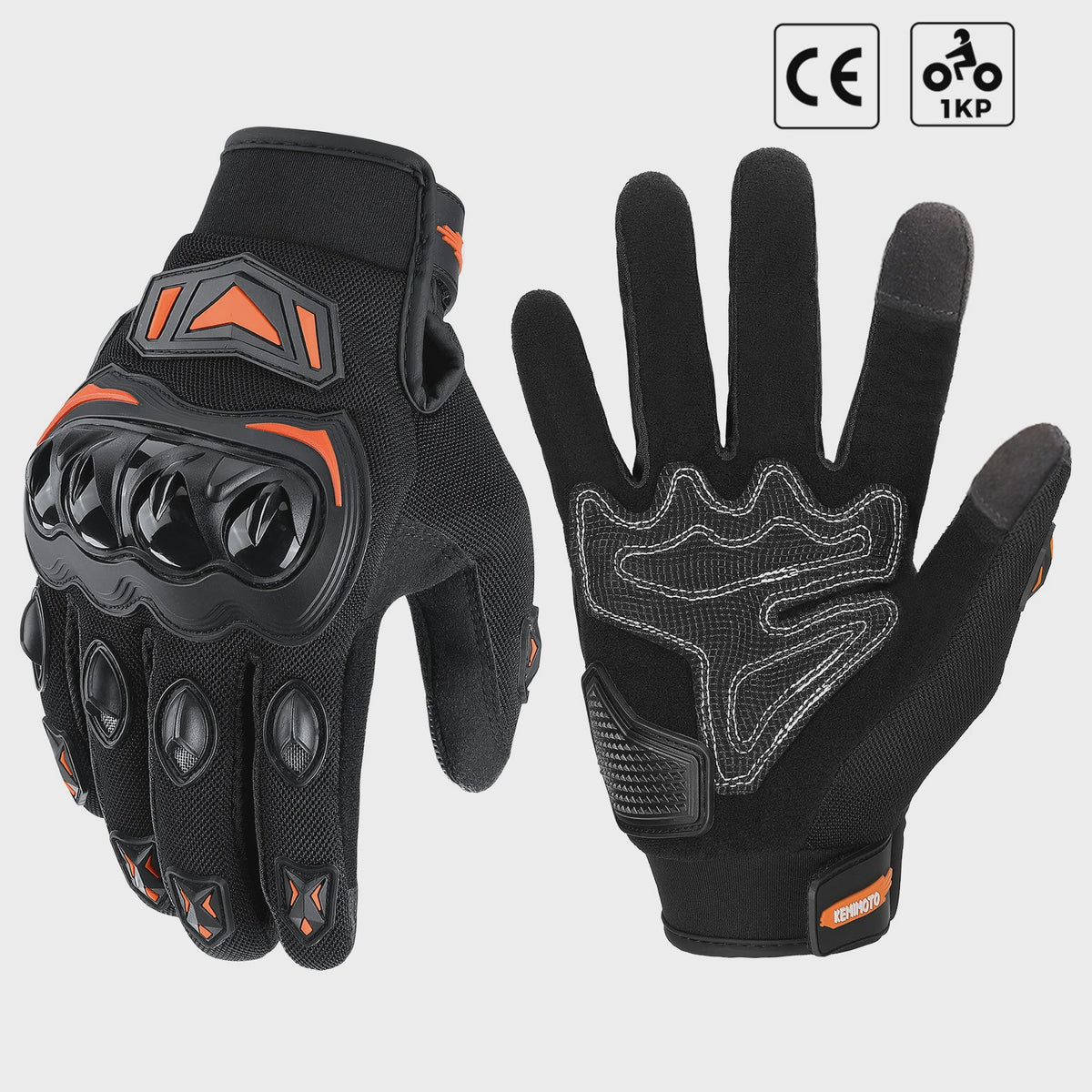 KEMIMOTO Zomer Motorhandschoenen met CE Knokkelbescherming en Touchscreen Functie