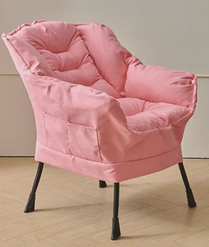 Moderne Beige Fauteuil met Zijvak - Comfortabele Relaxstoel