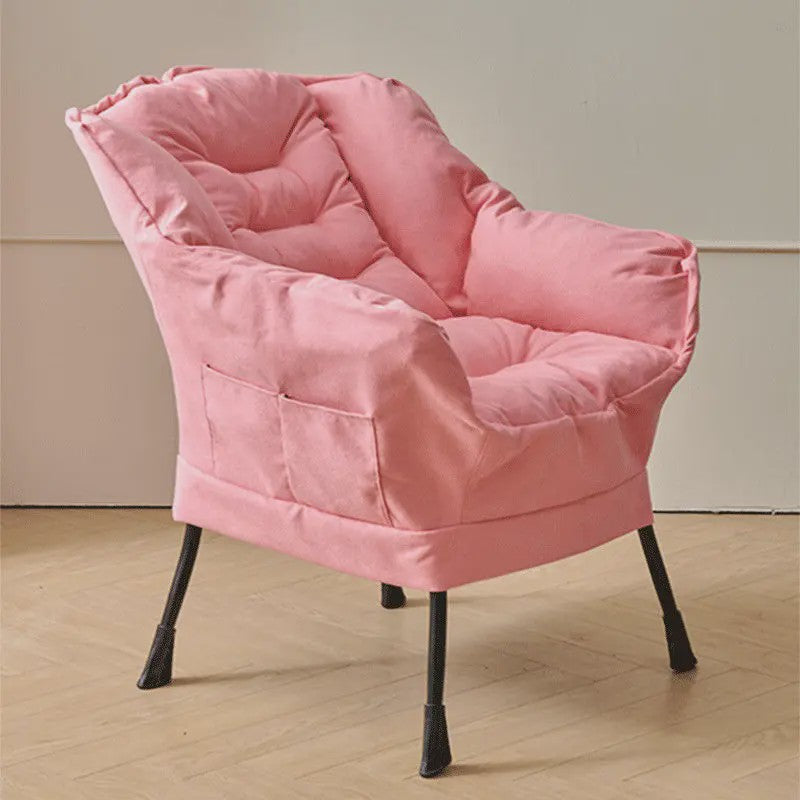 Moderne Beige Fauteuil met Zijvak - Comfortabele Relaxstoel