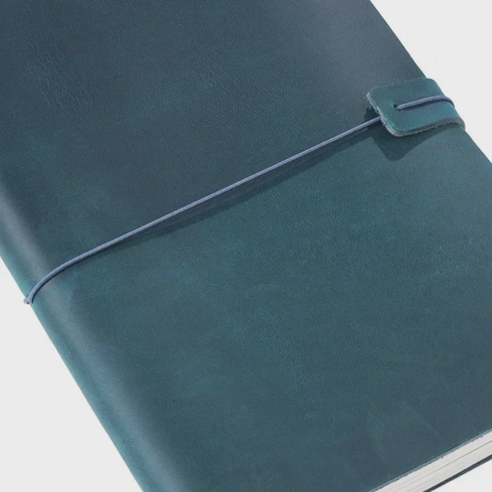 Moterm Vintage Leren Notitieboek - Handgemaakt, 100% Echt Leer, Hersluitbaar