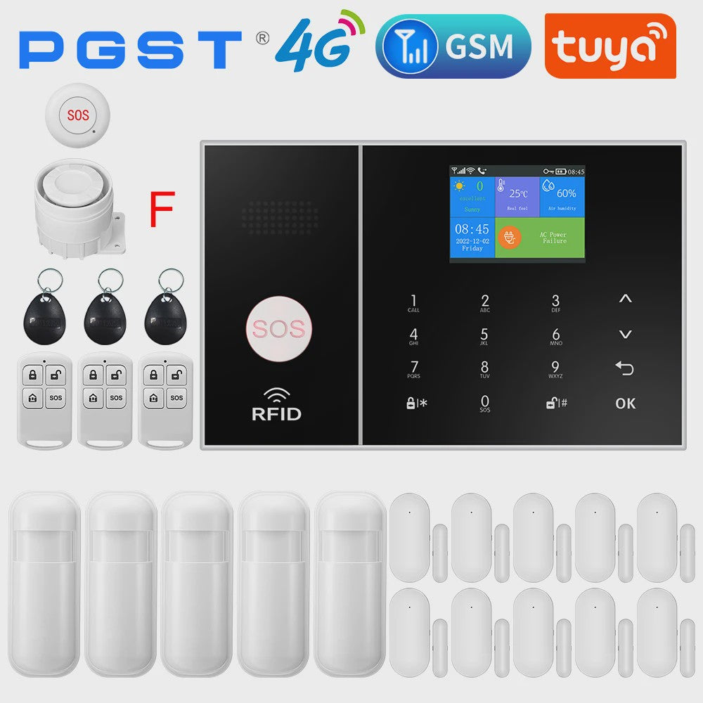 Tuya Smart Home Beveiligingssysteem met 4G WiFi, APP Meldingen en Bewegingsdetector