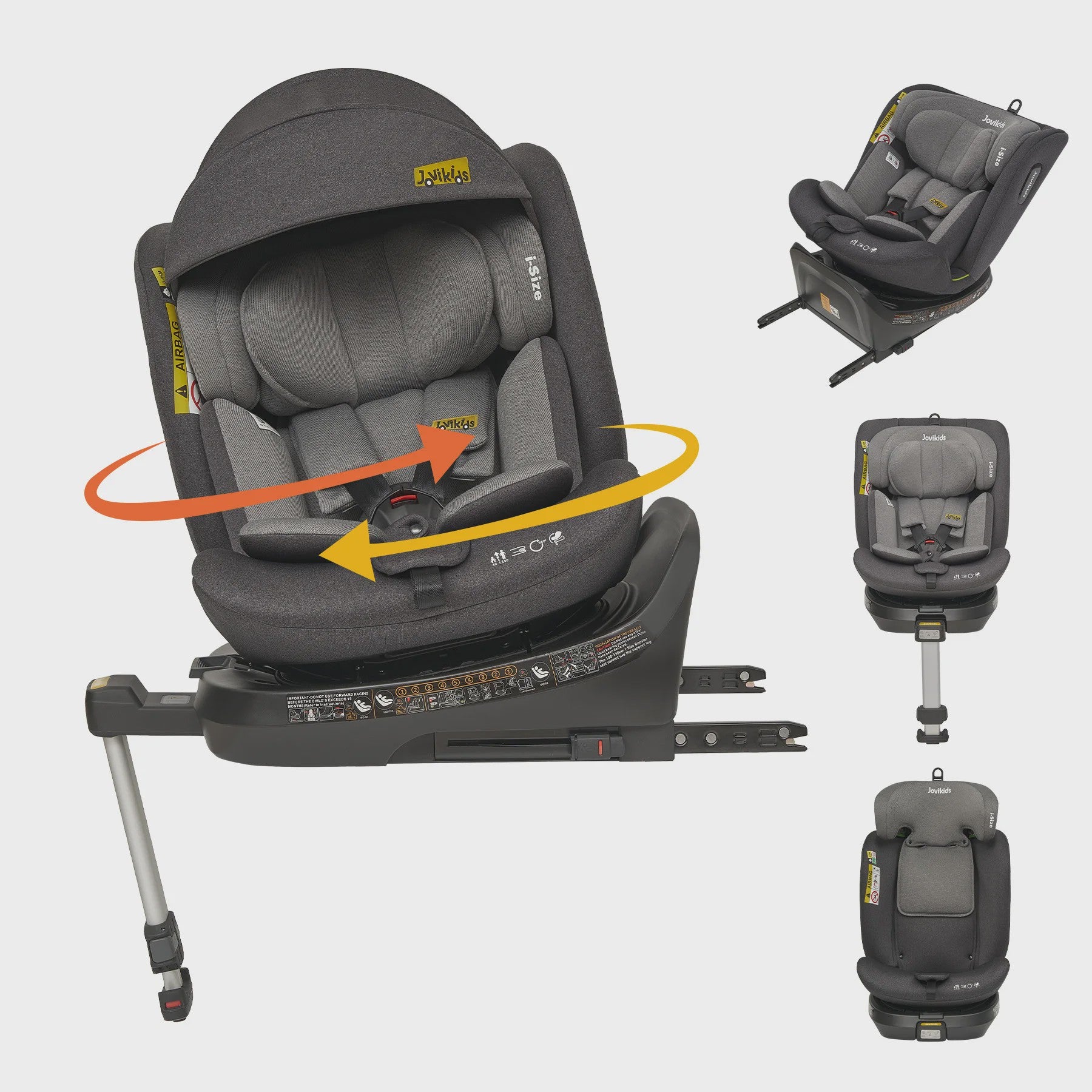 Jovikids Ranger 360° i-Size Autostoel 40-150cm met Isofix en Zijwindbeveiliging
