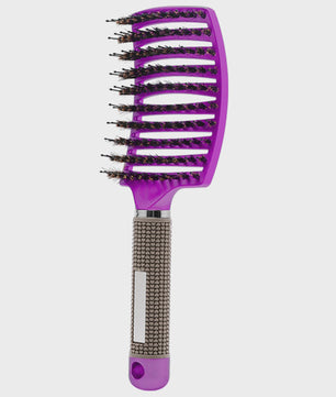 Ontwarrende Haarborstel met Natuurlijke Borstelharen & Nylon - Voor Nat & Droog Haar, Krullen & Styling