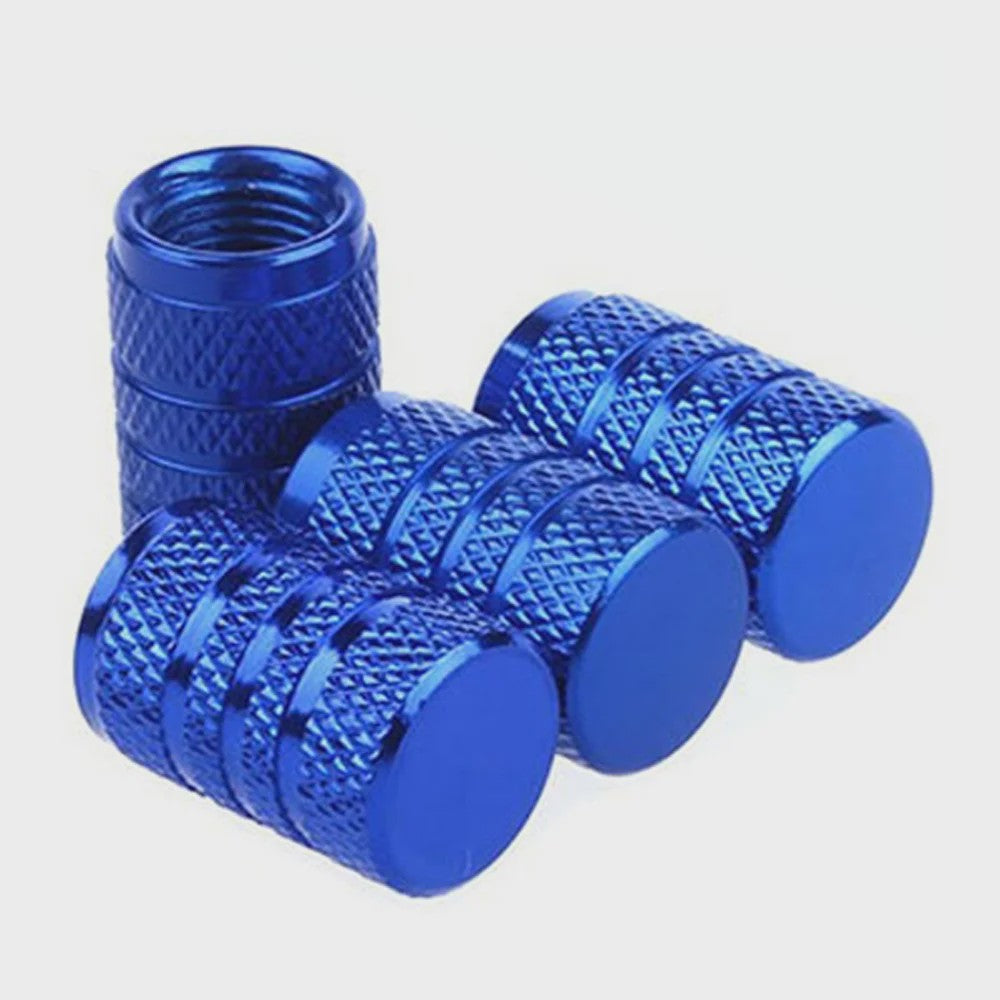 4x Aluminium Ventieldopjes Auto - Universeel & Stijlvol met Knurling Grip