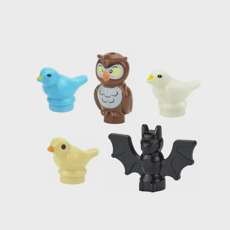 Bouwstenen Dierenpark Scene - Katten, Honden, Vogels, Varkens & Meer - DIY Speelgoed Bakstenen