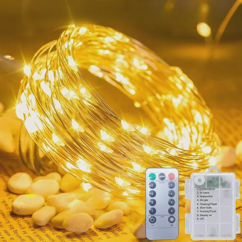 Waterdichte Batterij Sfeerverlichting met Afstandsbediening - 8 Modi voor Kerst, Feest & Decoratie