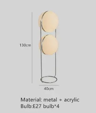 Moderne Witte Acryl Ronde LED Vloerlamp voor Woonkamer & Slaapkamer