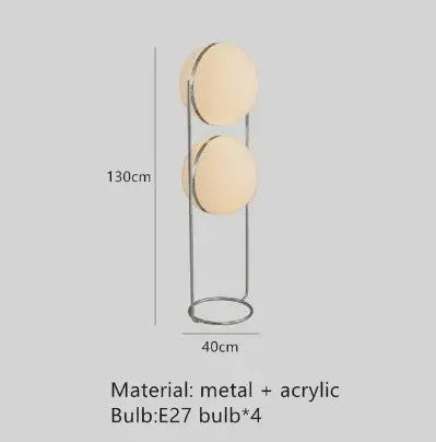 Moderne Witte Acryl Ronde LED Vloerlamp voor Woonkamer & Slaapkamer