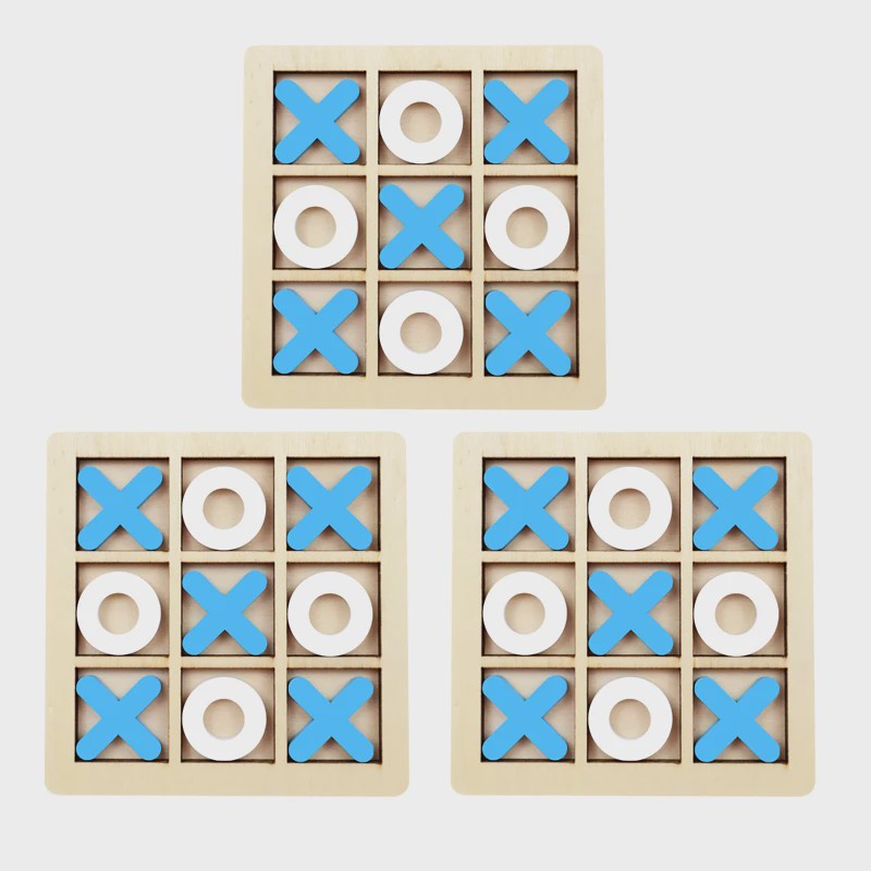Houten Montessori Boter-kaas-en-eieren Spel: Interactieve Puzzel voor Kinderen - Educatief en Hersentrainend Speelgoed