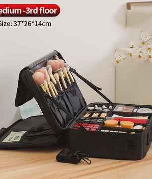 Grote Make-up Tas met Verstelbare Vakken - Multifunctionele Reis Organizer