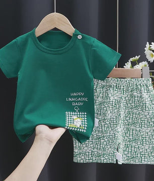 Schattige Kinder T-shirt & Short Set - 100% Katoen met Leuke Cartoon Prints