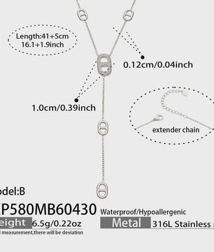 Dainty Gelaagde Sieraden Set: 18k Goudkleurig Roestvrij Staal Collier & Armband met Zirkonia