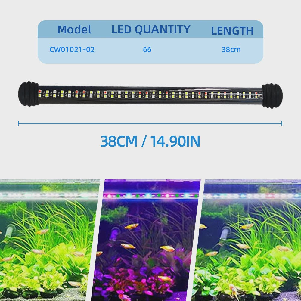 LED Aquarium Verlichting met RGBW Kleuren, Timer & Dimbaar