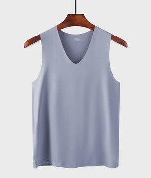Heren IJszijde Tanktop: Ademend, Slim Fit en Mouwloos Zomerhemd