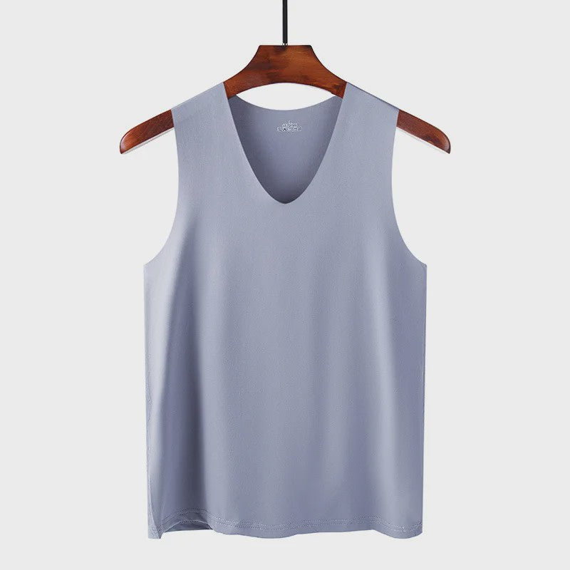 Heren IJszijde Tanktop: Ademend, Slim Fit en Mouwloos Zomerhemd