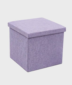 Opvouwbare Opberg Poef Kruk - 30x30x30cm - Voetenbank & Organizer - 150kg belastbaar