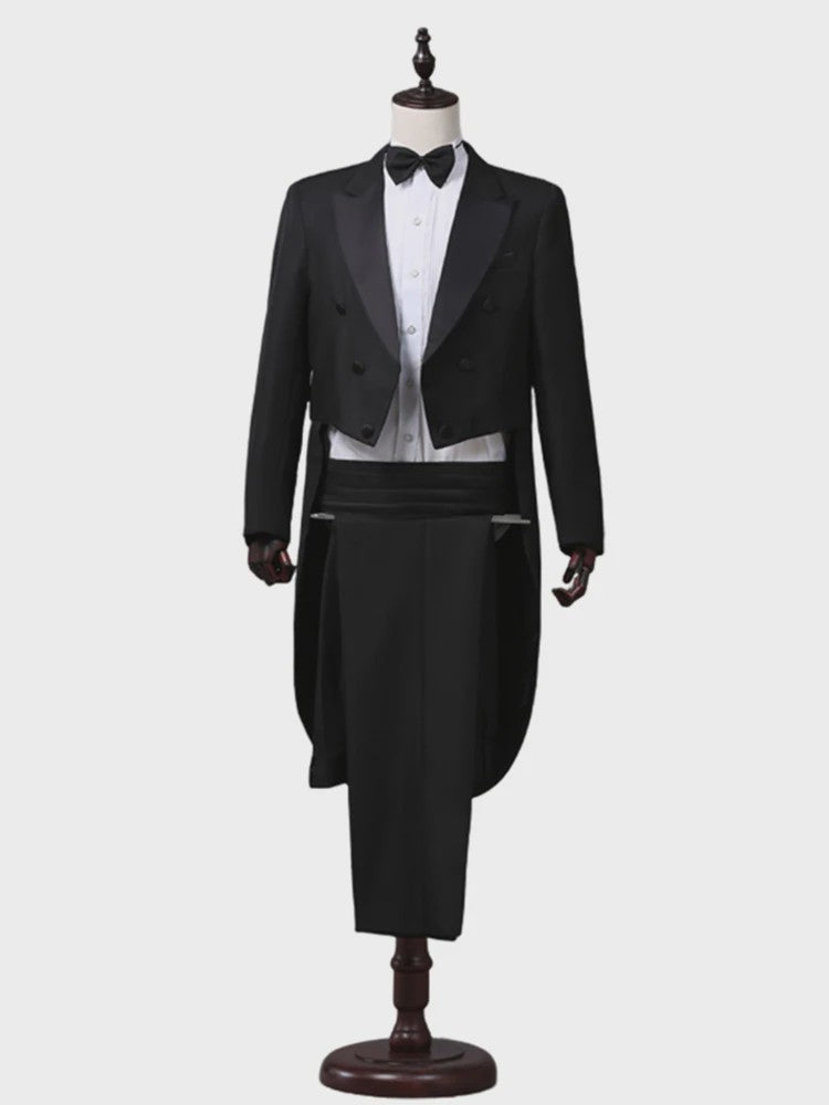 Klassieke Heren Rokkenjas - Stijlvolle Magician & Singer Outfit