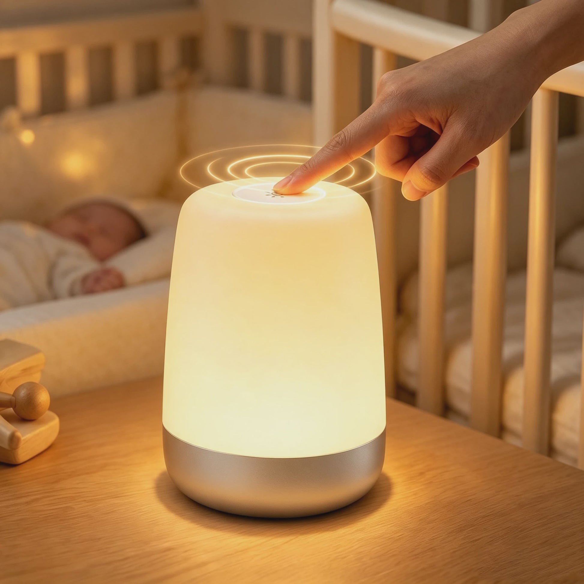 Oplaadbare Baby Nachtlampje met Kleurkeuze & Timer - Draagbaar & Dimbaar