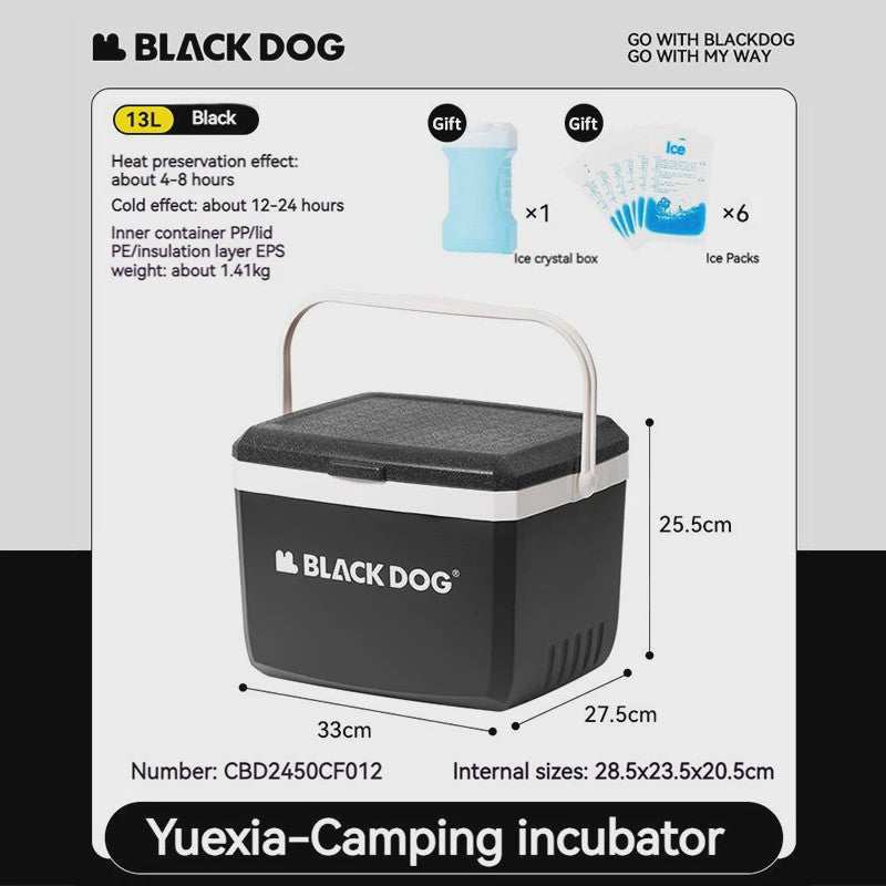 Naturehike BLACKDOG Outdoor Koelbox 13L & 25L - Grote Capaciteit voor Camping & Picknick