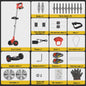 Accu Grastrimmer met Wielen - Verstelbare Steel & Krachtige Motor