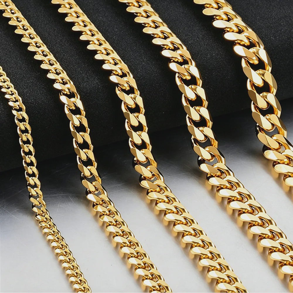 Heren Cuban Ketting 3mm - Stijlvol Roestvrij Staal & Titanium Staal Mode Accessoire