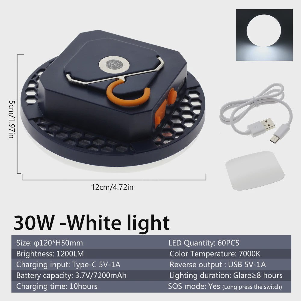 Oplaadbare Camping Lantaarn met Powerbank - 3 Lichtstanden, IP65 Waterdicht