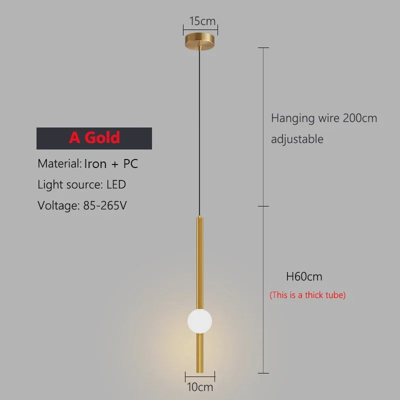 Moderne Minimalistische Hanglamp Zwart/Goud - Stijlvolle Verlichting voor Woonkamer & Slaapkamer