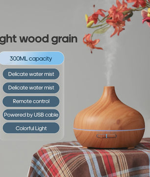 Houten Aroma Diffuser USB Luchtbevochtiger - Vernevelaar & Luchtzuiveraar