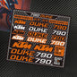 KTM "Ready To Race" Motor Stickers Set - Logo's & Decals voor Duke, RC390, Adventure
