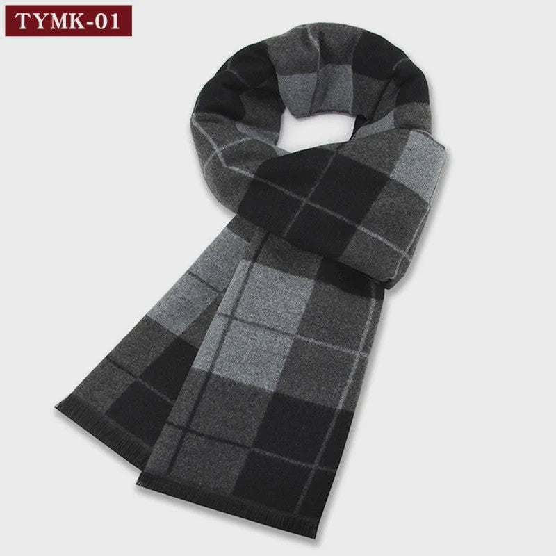 Luxe Wollen Plaid Sjaal voor Heren - Warm & Stijlvol