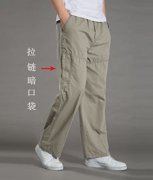 Herfst/Lente Heren Cargo Werkbroek Katoen - Casual Jogger & Klimbroek - Grote Maten tot 6XL