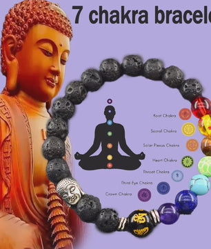 7 Chakra Armband Natuursteen - Helende Kristallen voor Mannen & Vrouwen
