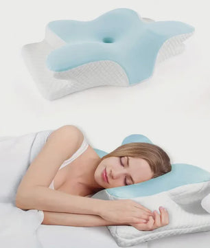 Ergonomisch Vlinder Kussen van Traagschuim voor Nekpijn Verlichting en Orthopedische Ondersteuning