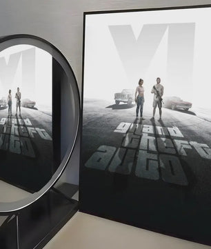 Grand Theft Auto GTA 6 Game Poster - Zelfklevend, Waterdicht & Frameloos