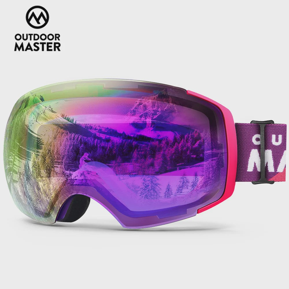 OutdoorMaster PRO Ski Goggles: Verwisselbare HD Lens, UV400, Anti-Fog, Over-The-Glasses