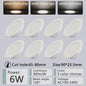 8-Pack LED Inbouwspots Rond - 3 t/m 8 Inch - 3 Kleuren Licht (3000K/4000K/6000K) - Energiezuinig