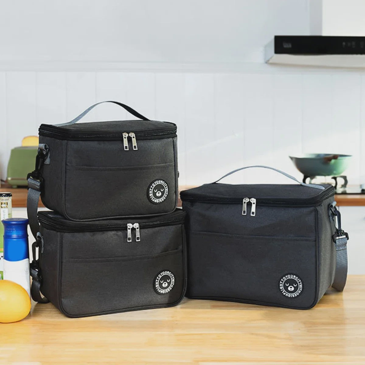 Ruime Thermos Lunchtas Waterdicht met Verstelbare Schouderband - Ideaal voor School, Werk & Uitjes