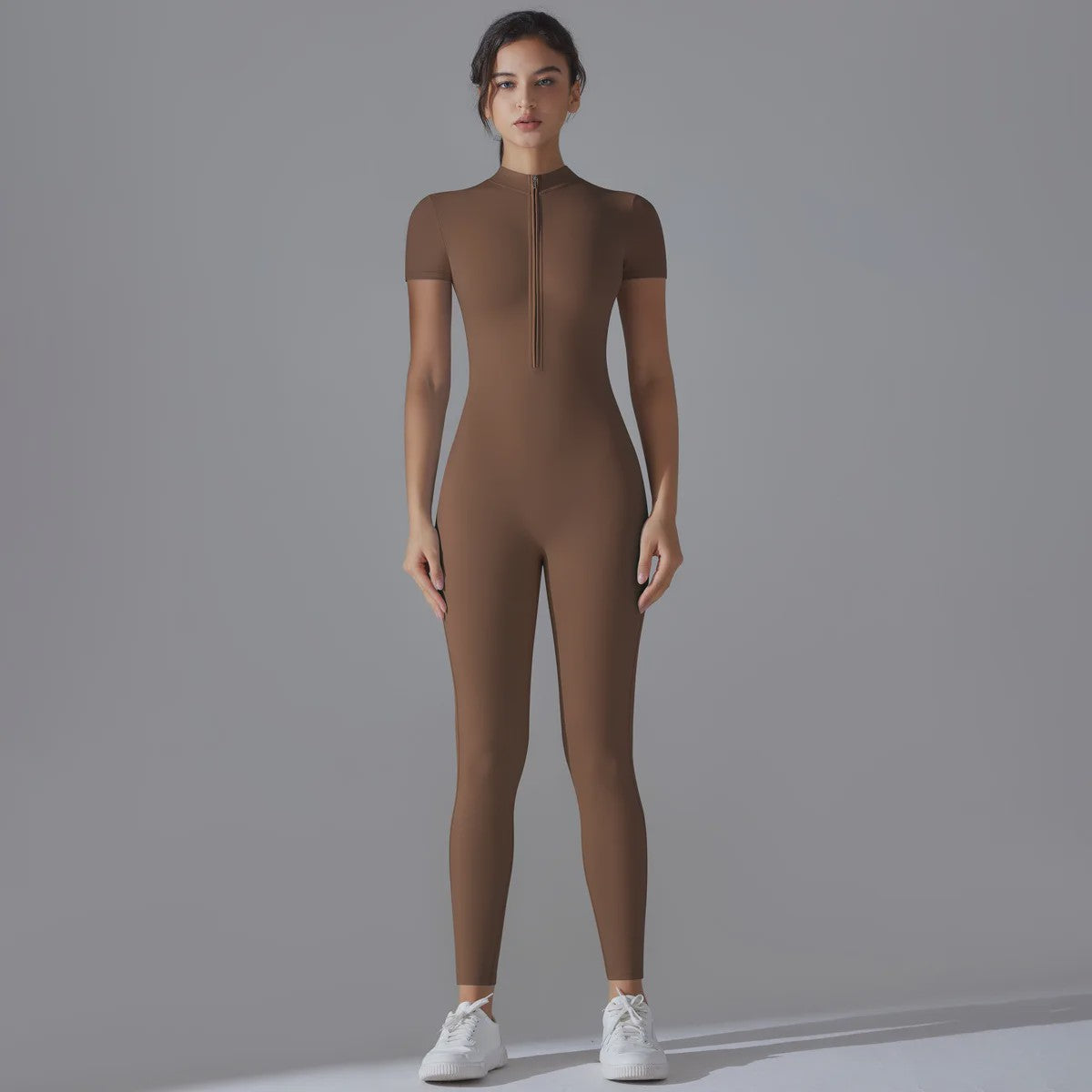 Naked Jumpsuit: Short Sleeve Yoga & Fitness Pak - Sneldrogend & Ademend