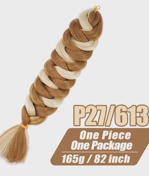 82 Inch Kanekalon Jumbo Braiding Hair - 165g Pre-Stretched Synthetisch Vlecht Haar voor Crocheten