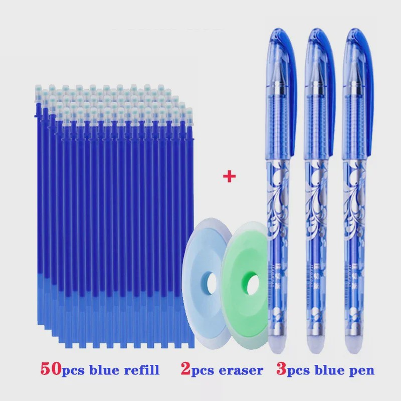Set Uitwisbare Gelpennen met 55 Navullingen - 0.5mm - Kantoor & School
