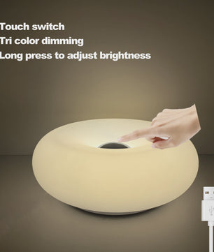 Donut Sfeerlamp met USB - Verstelbare Kleur & Helderheid - Decoratieve Tafellamp