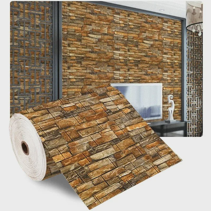 3D Baksteen Behang - Zelfklevend, Waterdicht & Makkelijk Aan te Brengen (70cm x 1m)